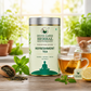 Divine Earth Herbal Refreshment Tea | Premium Herbal Infusion | Green Tea with Peppermint, Hibiscus, Lemongrass & Rose Petals | Refreshing Wellness | 15 Tea Bags (30g)