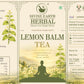 Divine Earth Herbal Lemon Balm Tea | 100% Pure Dried Lemon Balm Leaves | No Added Flavors or Preservatives | Loose Leaf Herbal Tea in Natural Form – 50g