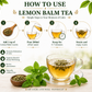 Divine Earth Herbal Lemon Balm Tea | 100% Pure Dried Lemon Balm Leaves | No Added Flavors or Preservatives | Loose Leaf Herbal Tea in Natural Form – 50g