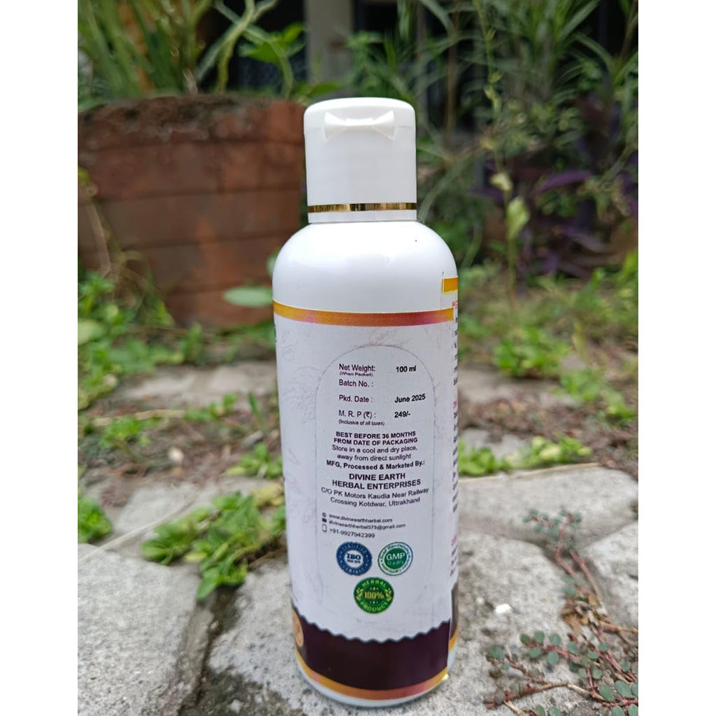 Divine Earth Herbal Kesh Raj Hair Oil (100ml) – Ayurvedic Hair Oil with 21 Himalayan Herbs for Hair Growth, Hair Fall Control & Scalp Nourishment
