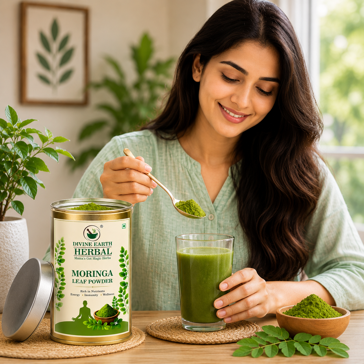 100% Pure Moringa Leaf Powder 150g | Natural Superfood Rich in Vitamins, Minerals & Antioxidants | Supports Immunity, Energy, Digestion & Detox