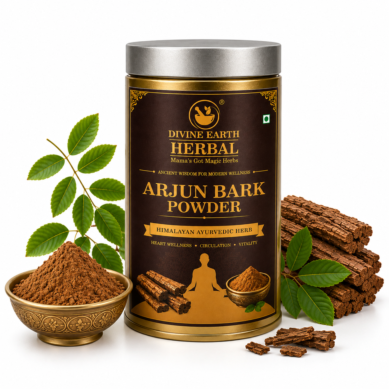 Arjun Ki Chaal Powder 150g | 100% Pure Terminalia Arjuna Bark Powder | Ayurvedic Herbal Supplement for Heart Health, Blood Circulation & Cardiovascular Wellness