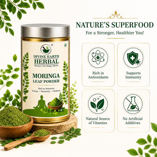 100% Pure Moringa Leaf Powder 150g | Natural Superfood Rich in Vitamins, Minerals & Antioxidants | Supports Immunity, Energy, Digestion & Detox