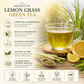 Divine Earth Herbal Lemon Grass Green Tea | Natural Lemon Grass Leaves | Loose Leaf Herbal Tea in Natural Form – 50g