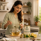 Divine Earth Herbal Lemon Grass Green Tea | Natural Lemon Grass Leaves | Loose Leaf Herbal Tea in Natural Form – 50g