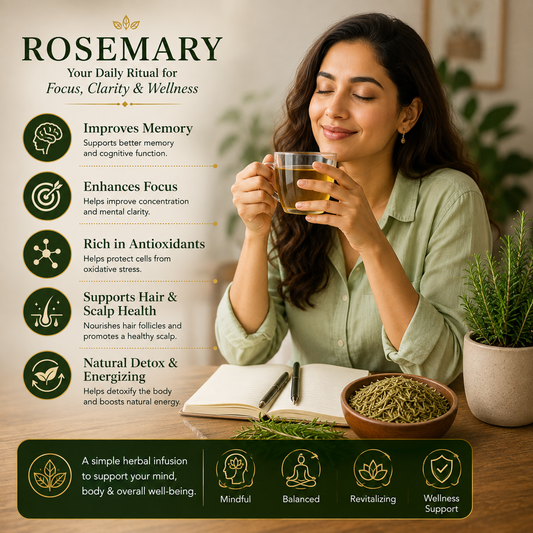 Divine Earth Herbal Rosemary Leaves | 100% Natural Dried Rosemary Herb | Natural Loose Leaf Herbal Tea | Rosemary Herbal Infusion | 50g